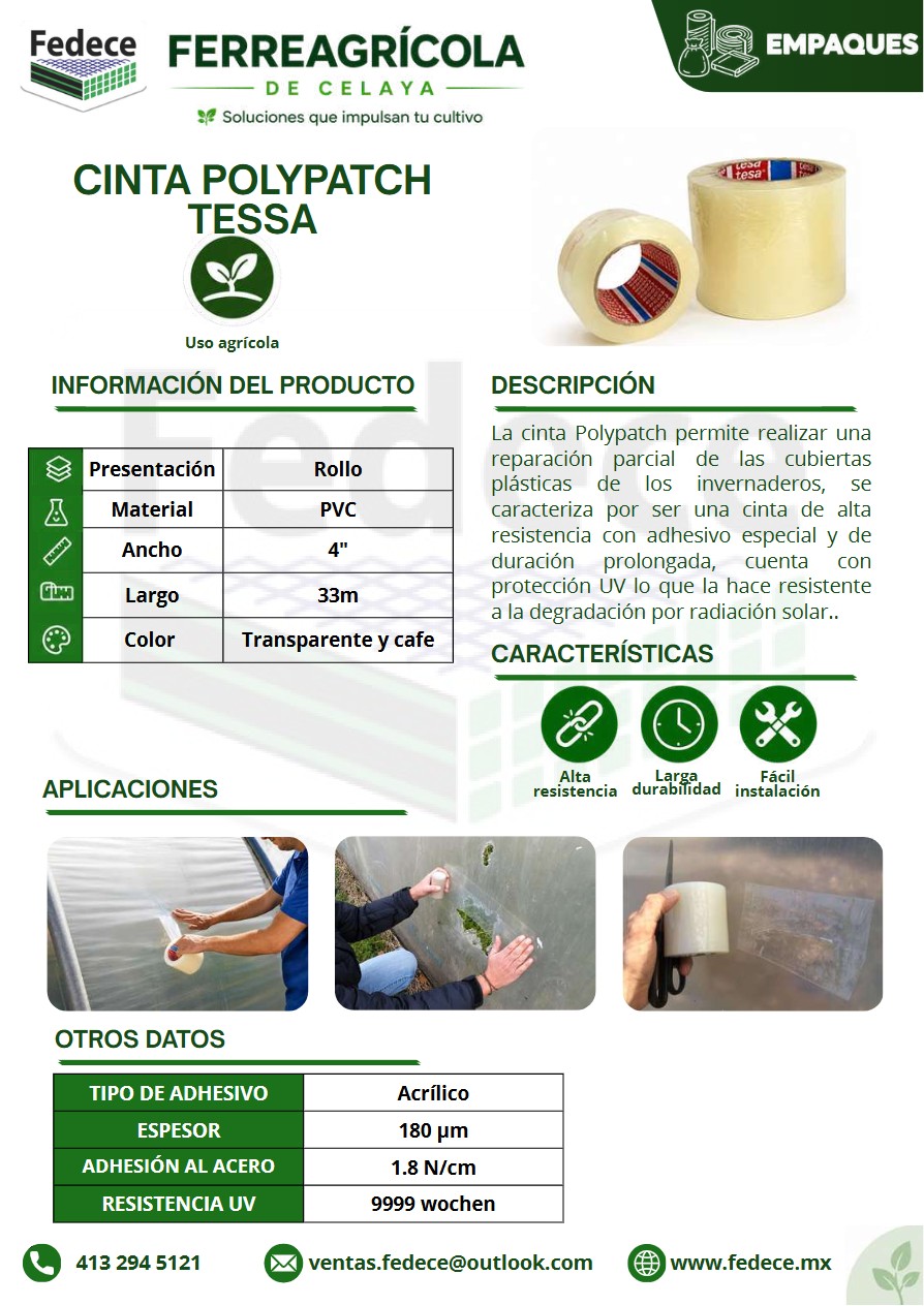 Portada de ficha técnica de CINTA POLYPATCH