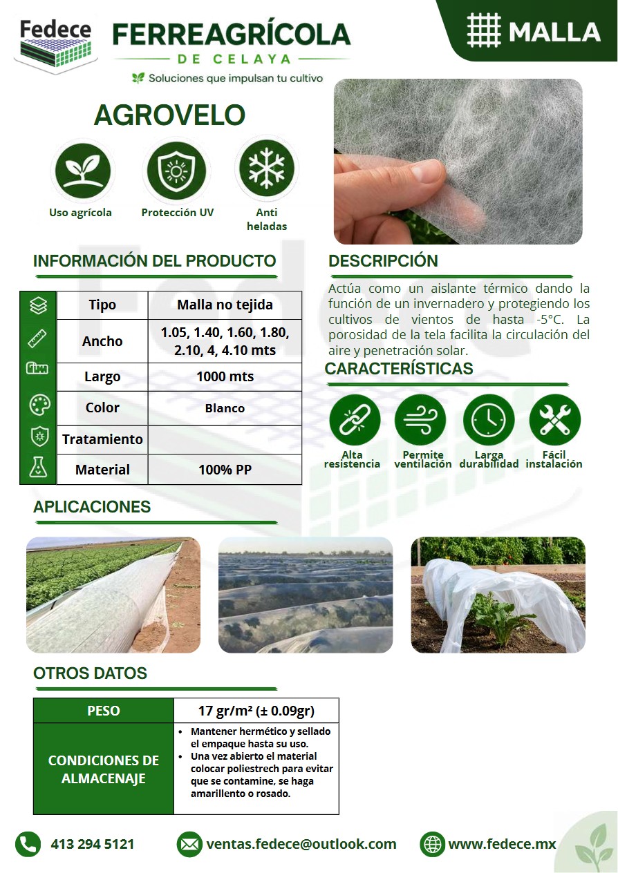 Portada de ficha técnica de AGROVELO