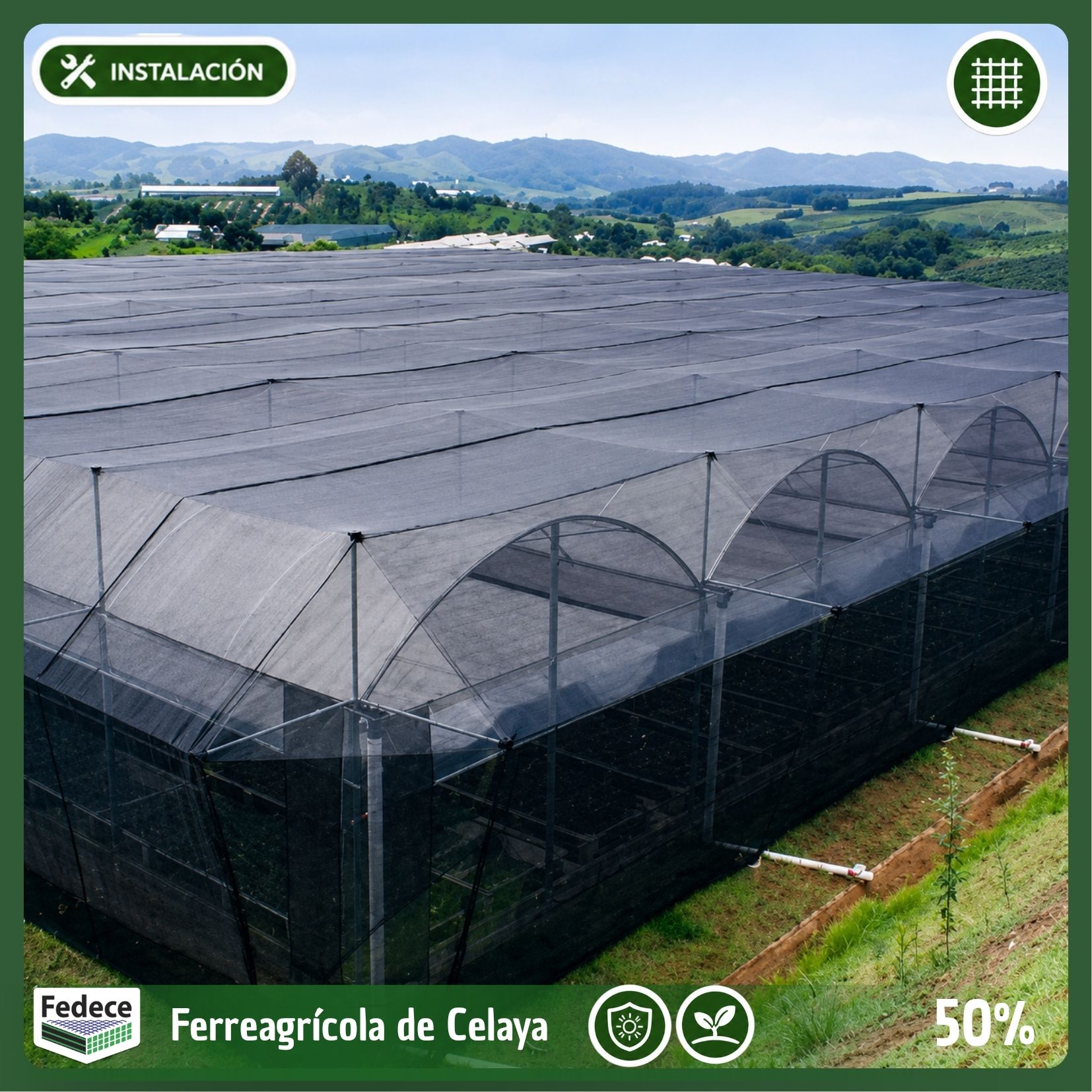 MALLA SOMBRA MONOFILAMENTO AGRÍCOLA