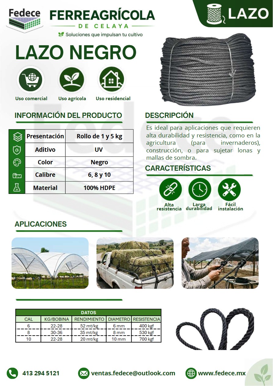 Portada de ficha técnica de MECATE NEGRO